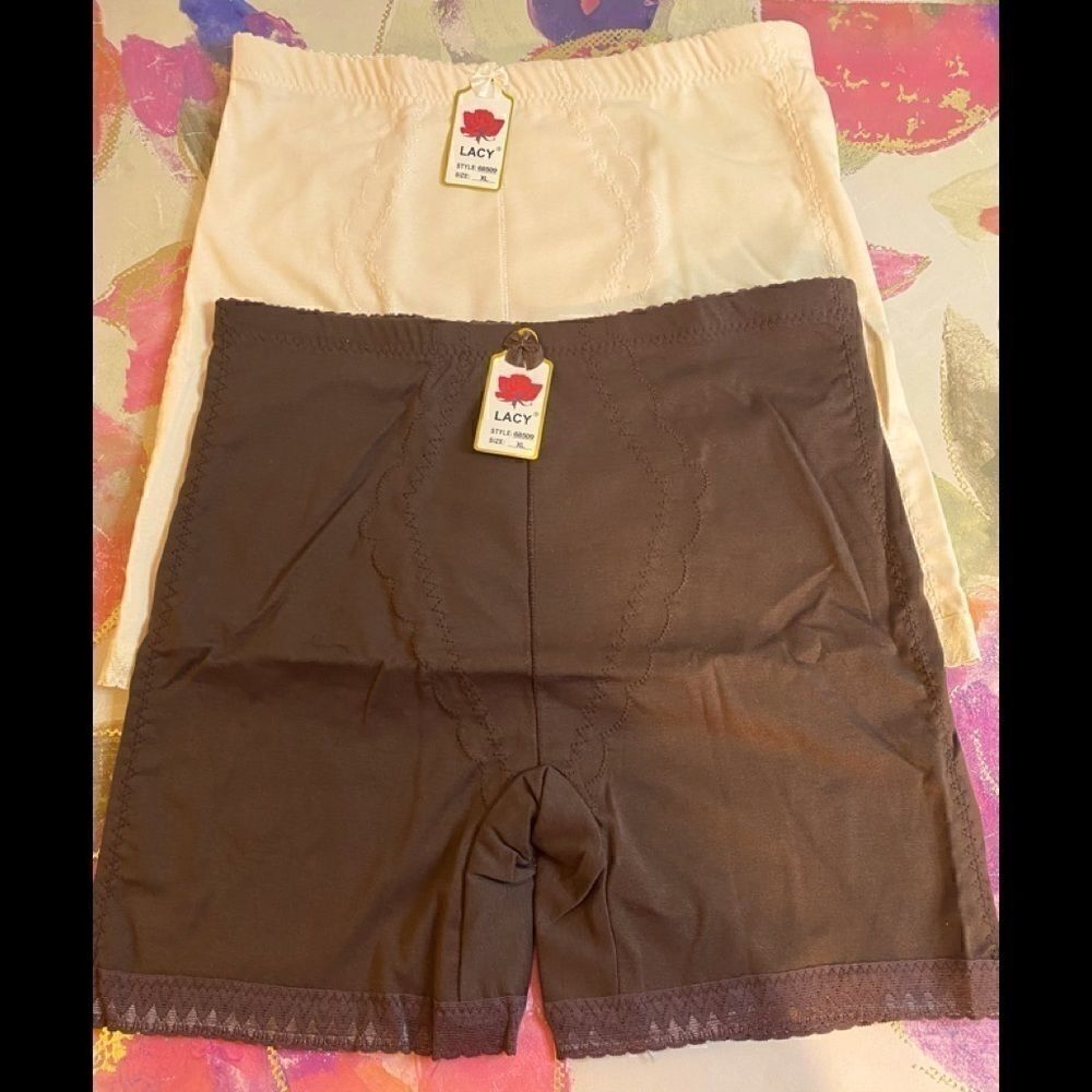 Lacy high waisted seamless shorts tummy control